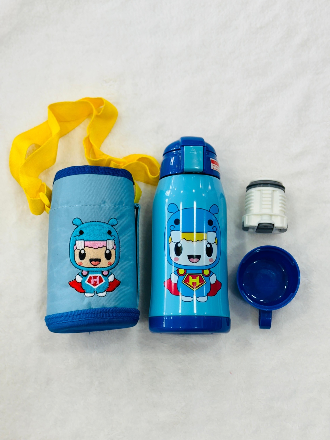 Stainless Steel Water Bottle, 24.0 fl oz (620 ml), Direct Drinking Pouch, For Kids, Sports, Vacuum Insulated, Hot and Cold Insulated, Unisex, Children's Thermos, Large Capacity, Water Bottle, Sports, Outdoors, Stylish, Cute (A6,600cm)