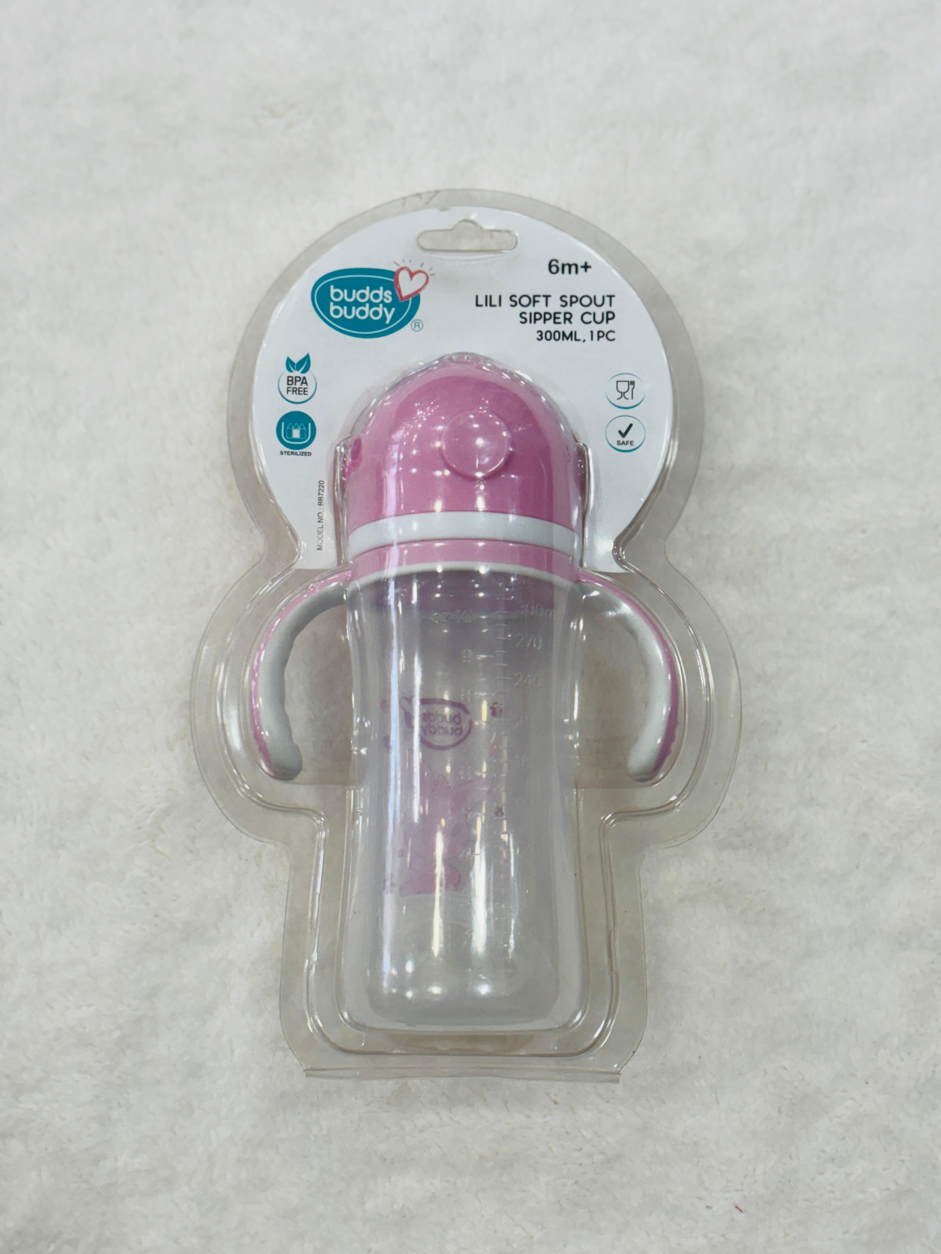 BuddsBuddy Lili Soft Spout Sipper Cup, 300ml, BB7220 (Pink, Polypropylene)